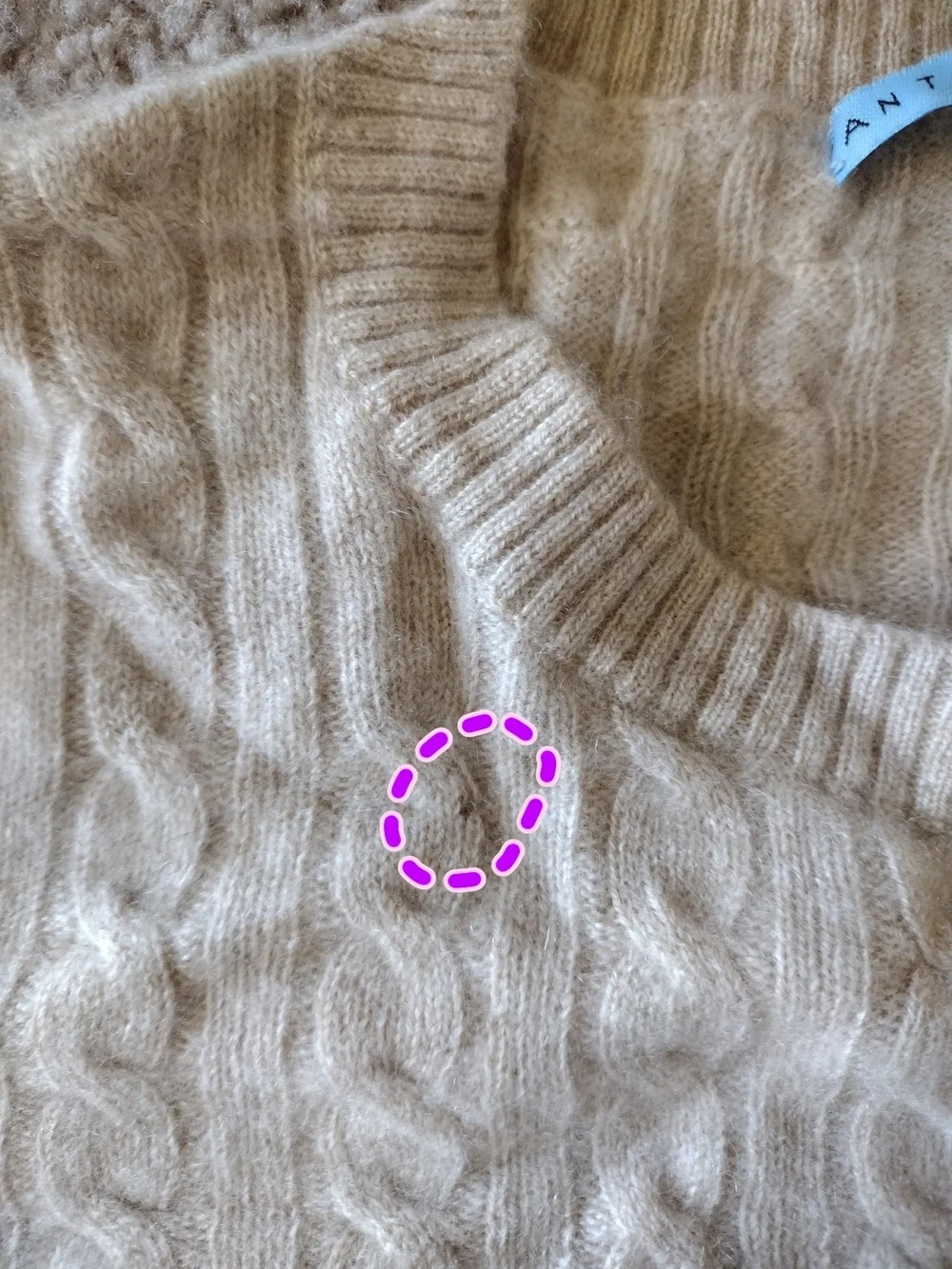 Antonio Melani Cashmere Beige Cable Knit Women's Sweater L - Picture 10 of 16